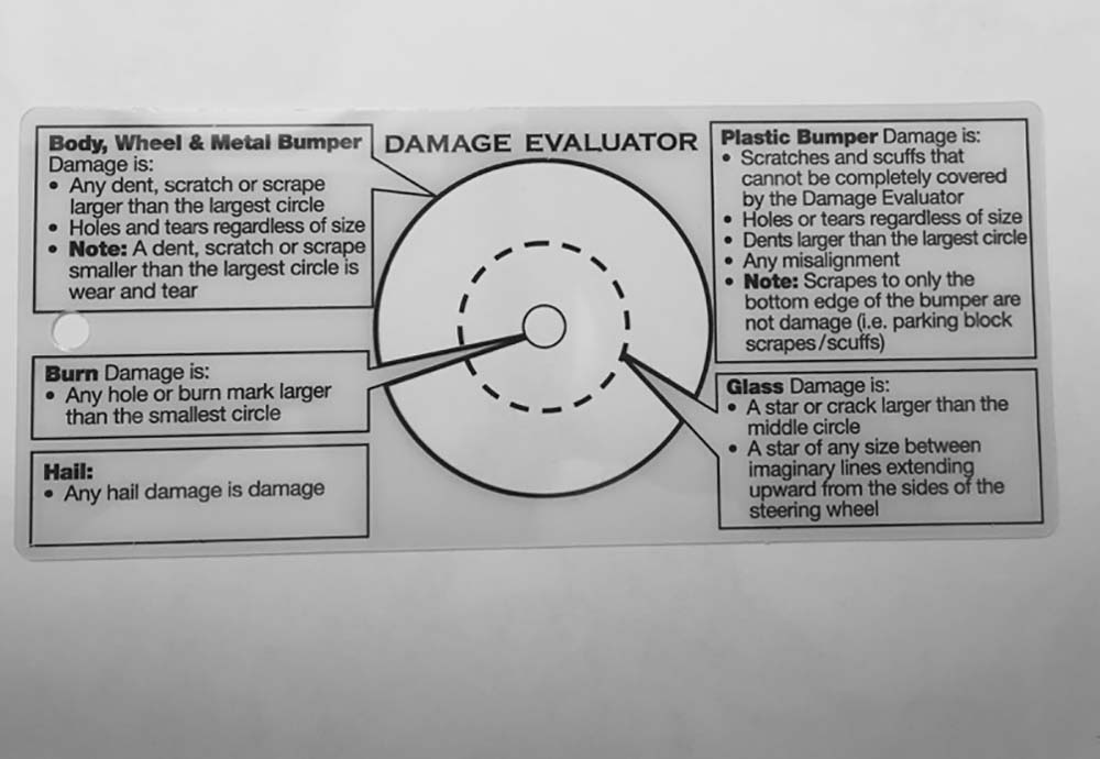 Enterprise Car Rental Damage Evaluator Size Enterprise Car Rental Damage Evaluator Size