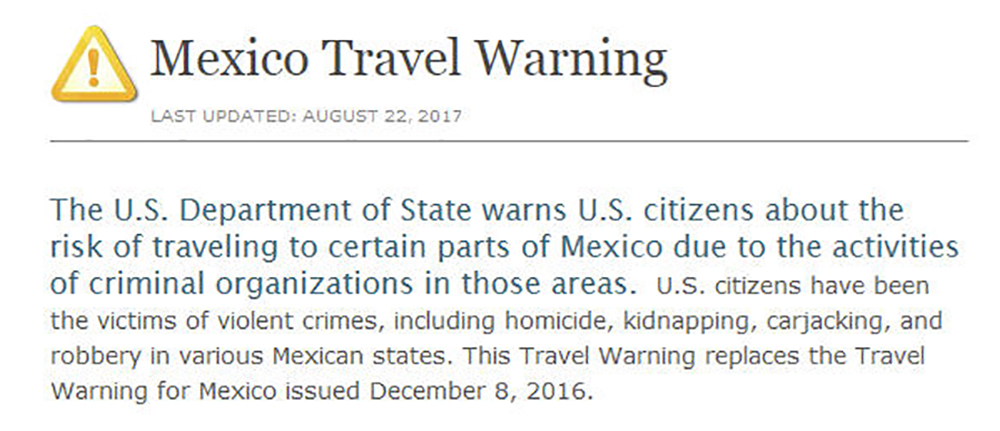  State Department travel warnings Reading between the 