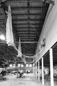 Tuskegee Airmen National Historic Park, Moton Field - parachutes hanging in Hanger #1 Copyright © 2018 NSL Photography. All Rights Reserved.