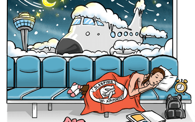 Sleeping on the floor during delays at airports?