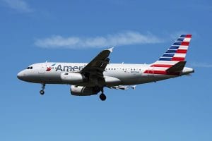 American Airlines A319 landing at Philadelphia International Airport. Copyright © 2018 NSL Photography. All Rights Reserved.