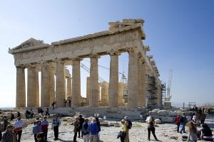 The Parthenon temple on the Athenian Acropolis in Athens Greece. Copyright © 2019 NSL Photography. All Rights Reserved.