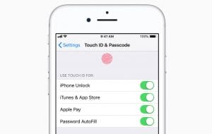 Touch ID iPhone 8, Image courtesy of Apple Corporation