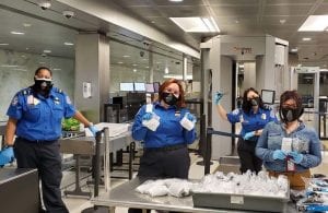 TSA wearing masks at EWR