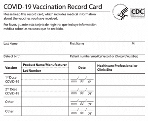 proof of vaccination