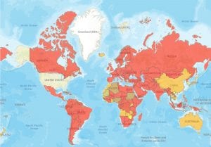 international COVID travel ban