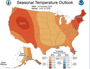 NOAA Summer 2025 Heat Forecast